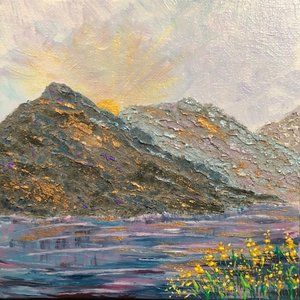 Mountain Majesty 6" x 6" Acrylic Painting